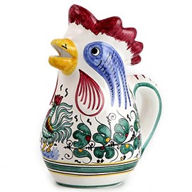 ORVIETO: Rooster of Fortune pitcher (1 Liter - 34 Oz. - 1 Qt) [#013-ORV]