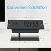 Furniture Recessed Power Strip with 20W Fast Charging, 2 AC