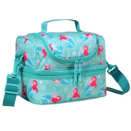 Chase Chic Children's Lunch Bag, Insulated Girls' Lunch Boxes, Cool Bag with Two Compartments and Removable, Adjustable, Children's Lunch Bag, Nursery Bag, Mermaid