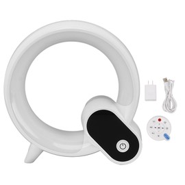 Sunrise Alarm Clock Q Shape White Digital Display 3 in 1 Multi Function FM Radio Bedside Night Light Alarm Clock for Sleeping Waking Up