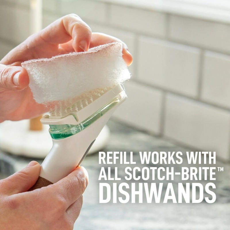 Scotch-Brite Greener Clean, Non-Scratch Dishwand Refills, Fits All Scotch-Brite Dishwands,
