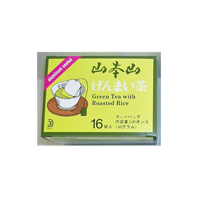 Yamamotoyama Genmai-cha Green Tea with Roasted Rice 16 Count Tea