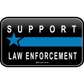 ProSticker.com ProSticker 1083 (One) 3" x 5" Support Law Enforcement Blue Line Support Decal