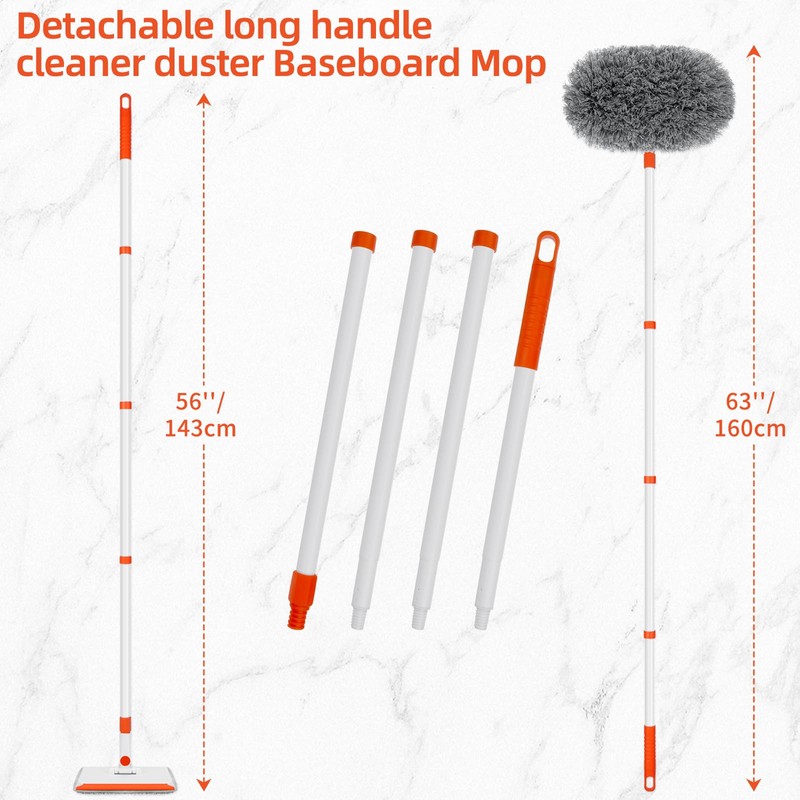 Qaestfy Ceiling Fan Cleaner Duster & Baseboard Cleaner Tool with