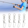 50Pcs High Strength Fishing Snap Swivels Stainless Steel B Type