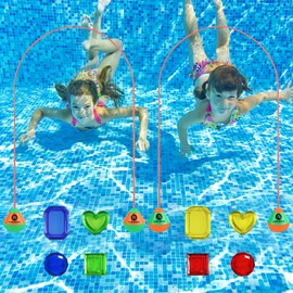 Children's Diving Toy, Underwater Diving Rings, Children's Underwater Gemstone, Diving Set, Swimming Toy, Diving Rings Toy, Swimming Training Water Toy, for Underwater Play and Diving Training