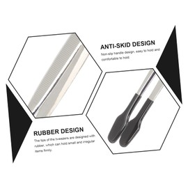 ULTECHNOVO 2pcs Craft Rubber Coated Tweezers Flat Tip Precision Tool for Jewelry Stamps Crafts Non-marring Grip Ergonomic Design for Collectibles and Projects