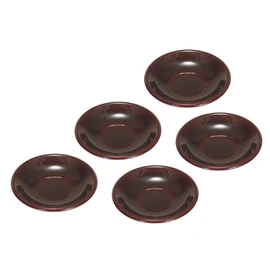Lacquer 遊館 chionoecetes Painted 溜 3.5 茶托 5 Piece Set 34 – 228 