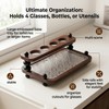 2 Pack 11.2 Inch Wood Riser Decorative Tray - Double