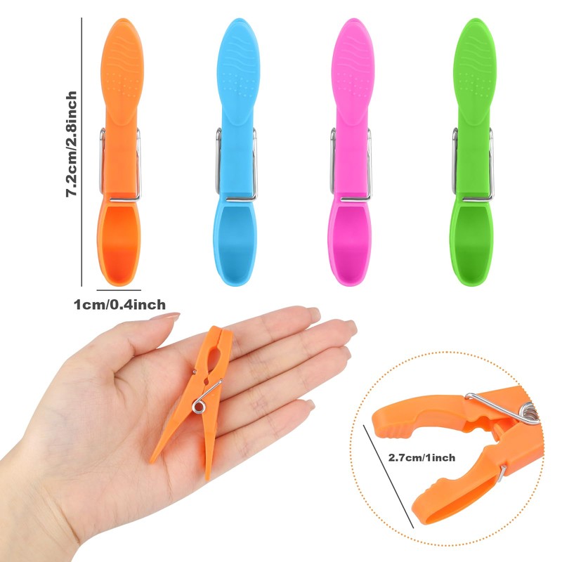 Clothes Pegs, Set of 60 Plastic Durable Feathers Clothes Pegs