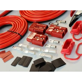PolePalUSA 32ft DIY Winch Jump Booster Permanent (or Non perm) Quick Connect Trailer 1ga - Red