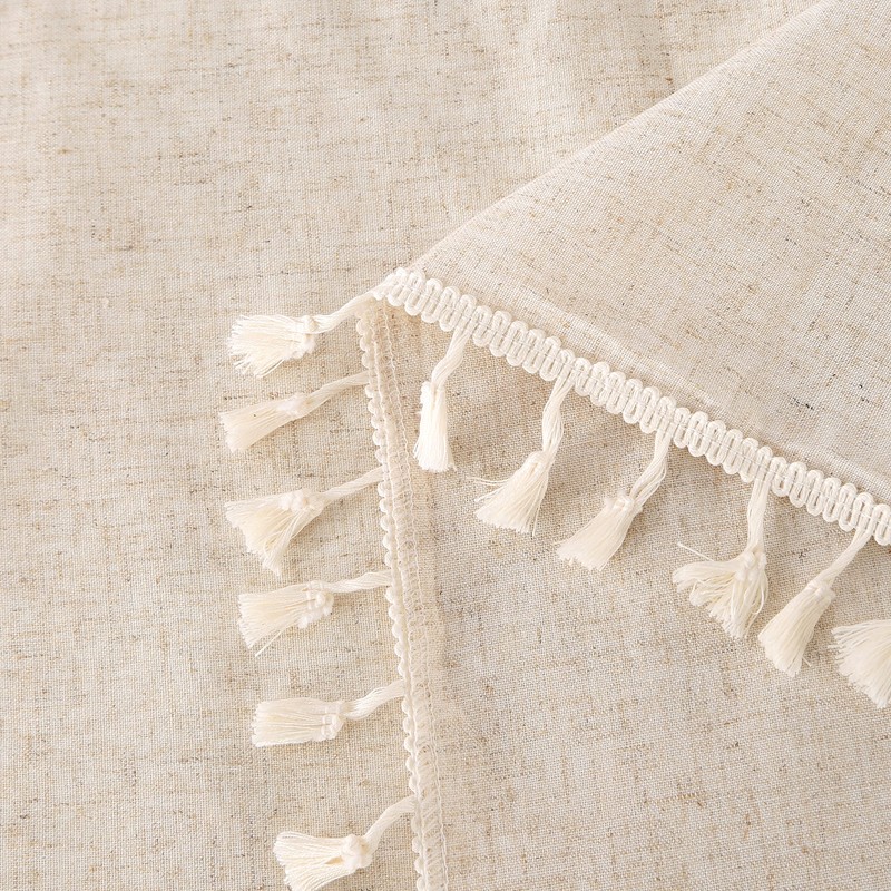 SUCHDECO Beige Tablecloth Linen Rectangular Tablecloth Washable Kitchen Tablecloth for