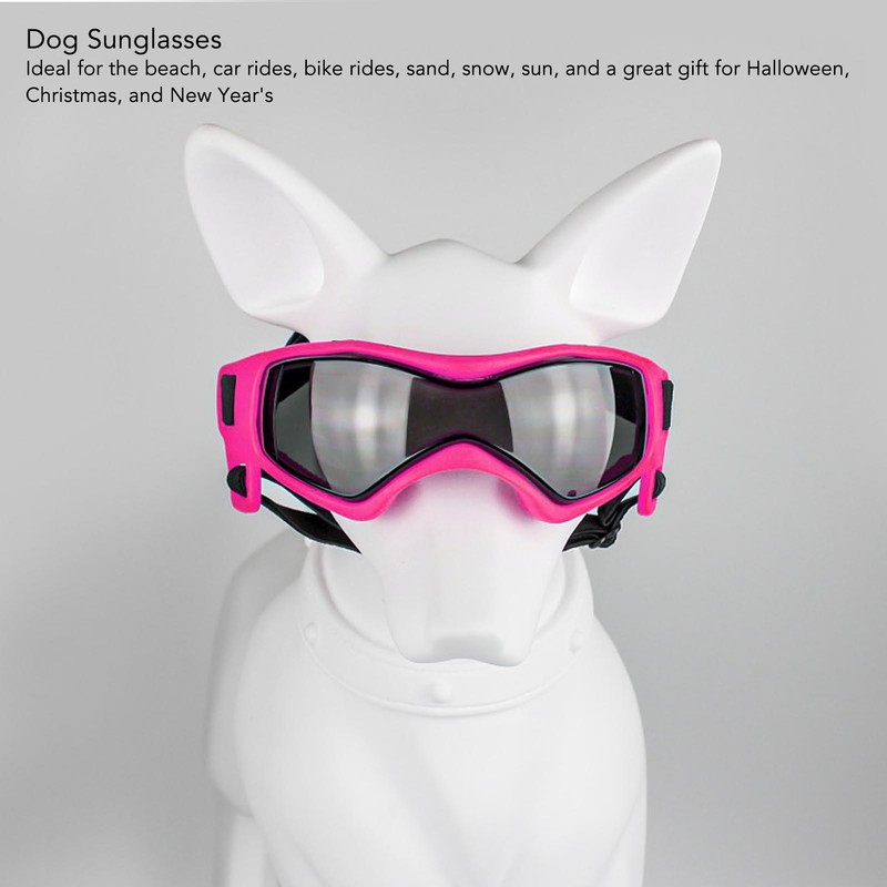 Dog Goggles UV Protection Adjustable Strap Soft Frame Waterproof Anti