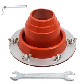 Antrader Stove Jack Kit for Tent,Flexible Silicone Pipe Boot, High Temp Roof Flue Kit for Stove,1Pcs Set