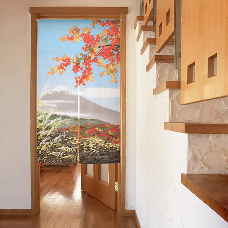 Noren Workshop Noren Japanese Style Autumn Tapestry Room Divider Blindfold
