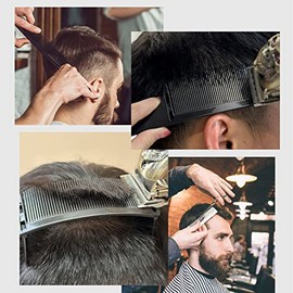 Peine Curvo para Peluquero, Parte Superior Plana en Forma de S, Herramienta de Peluquería Profesional, Peine para Corte de Pelo (Blanco)              