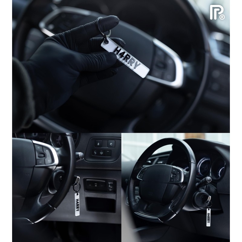 Pixly® Daddy Licence Plate Keychain, Mini UK Number Plate Keyring,