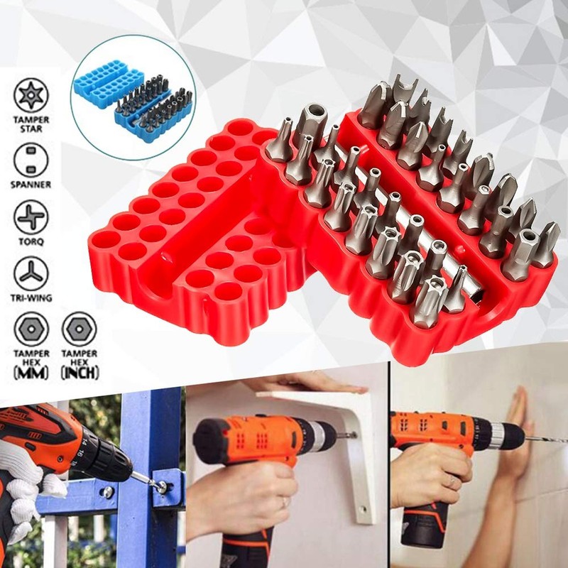 33pcs Tamper Proof CRV6150 Screwdriver Bit Set with Magnetic Holder