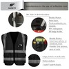 sesafety Reflective Safety Vest with Pockets and Zipper, High Visibility
