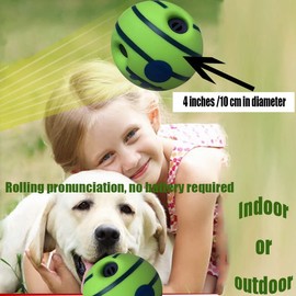 LFCToys 4''Wobble Giggle Dog Ball,Strange Dog Toy Ball,Peppy Pet Ball,Training Playing Ball,Interactive Toy for Small Medium and Large Dog,Rolling Ball,Waggle Ball,The Best Fun Giggle Sound Dog Toy