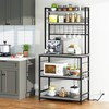 Shintenchi Bakers Rack with Power Outlet, Large Storage Space, 10