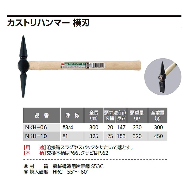 オーエッチ工業 カストリハンマー NKH-06 3/4