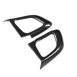 ABS Carbon Fiber Style Car Steering Wheel Button Frame Trim for Land Rover Range Rover Evoque 2012-2017 Car Interior Modification Decorative Accessories, 2PC Interior Accessories for Left-Hand Drive