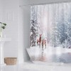 Allenjoy 72x72 inch Winter Theme Merry Christmas Shower Curtain Set