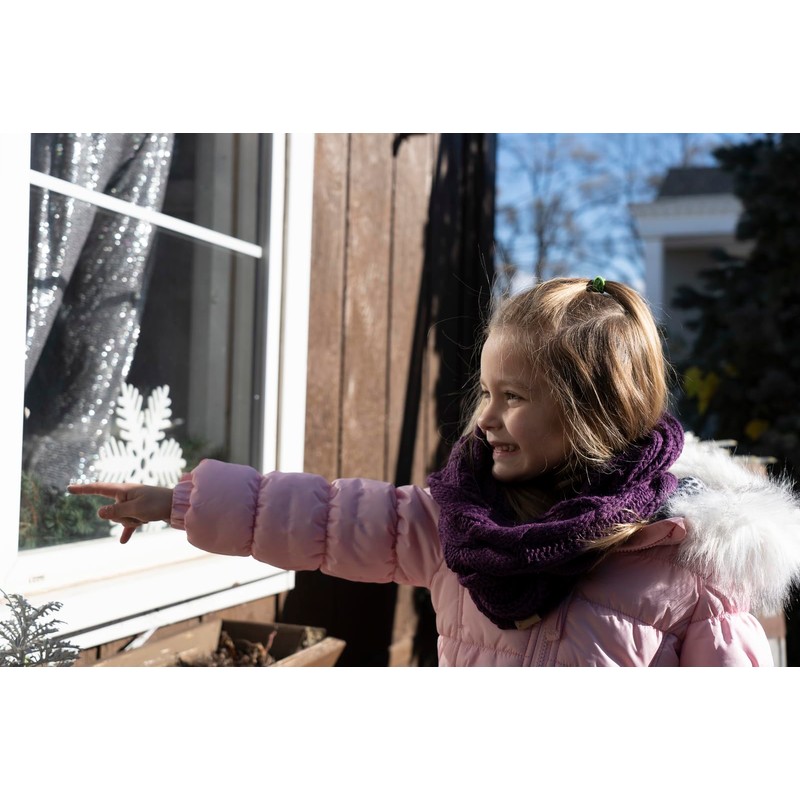 Funky Junque Kids Texting Gloves & Scarf Bundle: Dark Purple