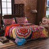 LAMEJOR Quilt Set Queen Size Boho 3-Piece Bedspread Coverlet Set