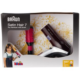 Theo Klein 5867 - Braun Satin Hair 7 Hairdryer With Free Brush,Toy