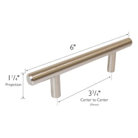 Design House Truss Cabinet Pulls, 10-Pack, 3-3/4-Inch (96 mm) Center-to-Center Drawer Pulls, Modern Kitchen Handles, Stainless Steel, 182626