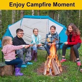 5 Pcs Marshmallow Roasting Sticks for Fire Pit Telescoping Long 12 to 32Inch, Smores Sticks Skewers, Barbecue Kit for Fire Pit, Hot Dog Roasting Sticks for Campfire Accessories Outside Camping