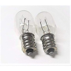 ID: 9SCW. 2 New Generic Screw-in Clear Sewing Machine Light Bulbs, 120V, 15W, Compatible w/Dressmaker, Elna, Europro Models, Others as Below: