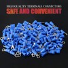 Hilitchi 100Pcs 16-14AWG Insulated Terminals Ring Electrical Wire Crimp Connectors