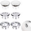 Pack of 6 Sink Overflow Covers, Sink Overflow Rings, Overflow