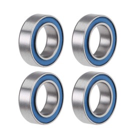 uxcell MR106-2RS Deep Groove Ball Bearings 6mm Inner Dia 10mm OD 3mm Bore Double Sealed Chrome Steel Blue Seal Z2 4pcs