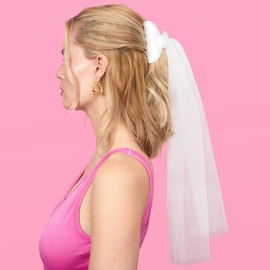 xo, Fetti Bachelorette Party Bridal Veil Claw Clip | Headband Decorations, Bride To Be Gift, Wedding
