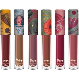 Yuya - Set de labiales indelebles larga duracion - labial indeleble - liquidos acabado mate de larga duración (Alquimia, Soneto, Bruma, Eco, Cometa, Maleza, Pack 6 piezas)