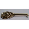 Vintage Universal Skeleton Furniture Cabinet Key Lock Polished Solid Brass
