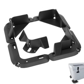 Aluminum Alloy Cooler Mounting Kit,Quick Release Boat Marine Cooler Mounting Kit for Yeti, Rtic, Igloo, Engle, Coleman, etc (Black)