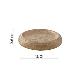 Gedy G-Astrid Bathroom Dish Gold, Size 2.6 X 12 X 12 CM Weight 0.25 Kg, Ceramic Soap Holder, 2 Year Warranty, Unica