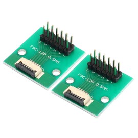 MECCANIXITY 2pcs FFC FPC Connector Board 12 Pin 0.5mm Socket to 2.54mm Double Row Male Pin Header Strip Adapter, PCB Converter Board for LCD TVs/Digital Cameras/Laptops