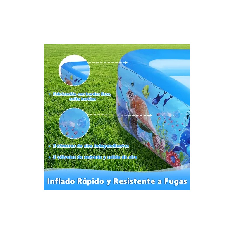 Alberca Inflable Grandes 305x183x56cm Piscinas Rectangular