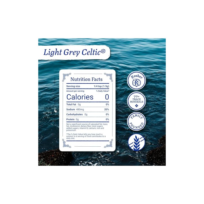 CELTIC SEA SALT Molinillo celta de sal marina gris claro