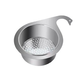 LERANXIN Stainless Steel Swan Sink Strainer Silver Multi-Functional Drain Basket Removable Hanging Filter Basket Fine Filter Holes for Filters Residue Corner Sink as well as Storage and Draining