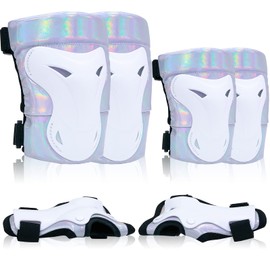 Knee Pads Skating, Bienbee Knee Pads Wrist Guard Elbow and Knee Pads Adult Elbow Pads Skating Protective Gear Adult for Skateboard, Roller Skating, for Women Youth Kids
