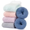 VoJoPi Fuzzy Socks for Women, 5 Pairs Soft and Warm