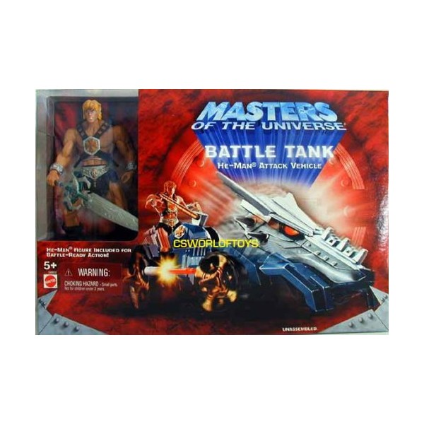 2001 Masters of the Universe Battle Tank w He-Man Vehicle NEW
