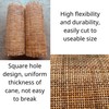 MINHKUST 24" Width Natural Brown Dark Square Rattan Webbing Roll